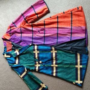 Printed longline Blazer Pre Owned Size M-L Length approx 38in Chest approx 39in